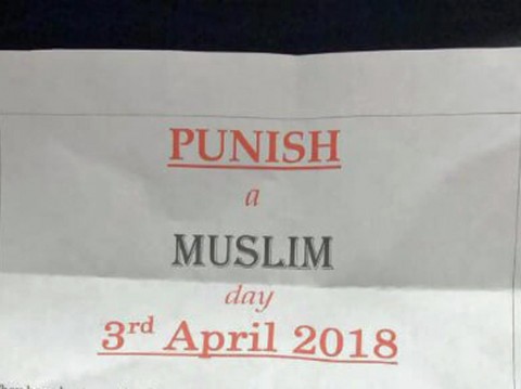 英國反恐警察調查「懲罰穆斯林日」信件，並對反伊斯蘭教暴力提供獎勵