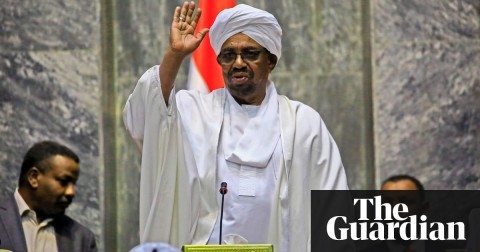 Omar al-Bashir speaks to representatives of the ruling National Congress party on 2 April. Photo: Ashraf Shazly/AFP/Getty Images