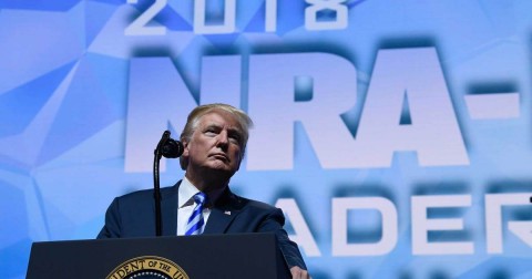 President Donald Trump speaks at the National Rifle Association convention in Dallas, on May 4. Photo: Susan Walsh/AP