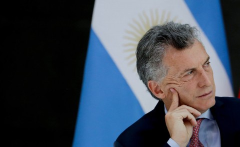 Argentine President Mauricio Macri attends a lunch at the government house Casa Rosada in Buenos Aires in March. Photo: AP