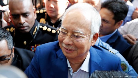 Former Malaysian Prime Minister Najib Razak arrives in the city of Putrajaya. Photo: V. Thian, picture-alliance/AP