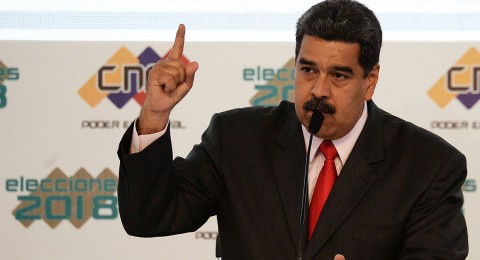 Venezuelan President Nicolas Maduro also accused the Trump administration, which slapped new sanctions on his government Monday, of seeking to escalate “aggressions” against the Venezuelan people. Photo: Frederico Parra/AFP/Getty Images