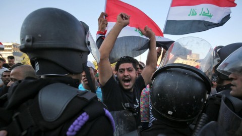 Demonstranten in Bagdad