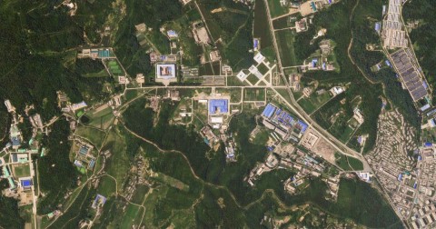 An annotated satellite image of North Korea's Sanumdong missile production facility from July 7. Planet Labs / James Martin Center for Nonproliferation Studies