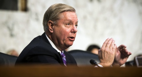 These days Sen. Lindsey Graham is one of the president’s loudest defenders – but that doesn‘t mean he’ll toe Trump’s hard line on immigration. | John Shinkle/Politico