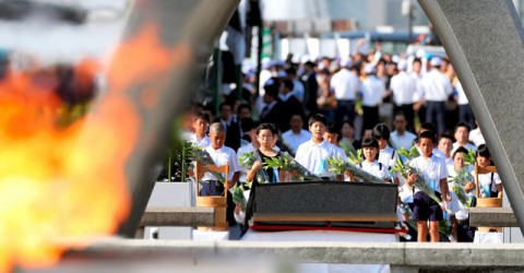 廣島原爆73周年 5萬人參加和平紀念儀式  安倍致詞並未提及《禁止核武器條約》
