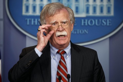 National Security Adviser John Bolton speaks during the daily press briefing at the White House, Thursday, Aug. 2, 2018, in Washington. AP Photo/Evan Vucci