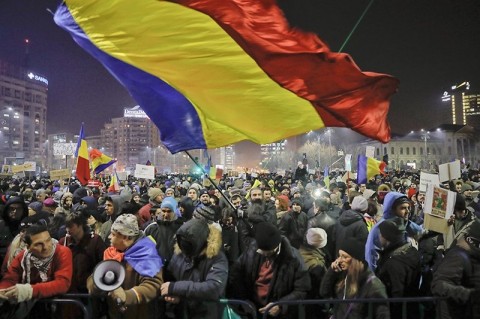 Митинги в Румынии/ Новости N