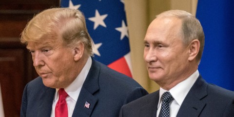 Donald Trump and Vladimir Putin. Photo: Chris McGrath/Getty Images