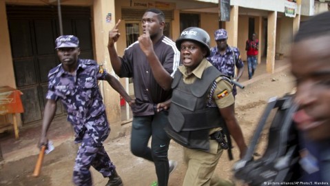 Previous demonstrations have also seen people detained. Photo: S. Wandera / AP
