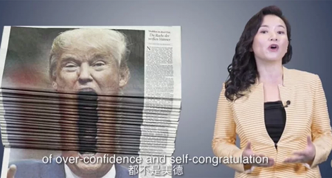China mocks Trump in sarcastic video (Photo: Screen capture)