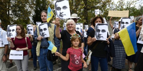 聲援被監禁的克里米亞絕食抗議活動家Oleh Senzov