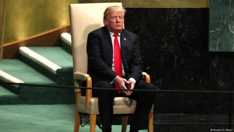 Trump at UN headquarters in New York City. Photo: C. Allegri / Reuters