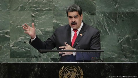 Nicolas Maduro speaks at the UN General Assembly. Photo: P. Franklin II / AP