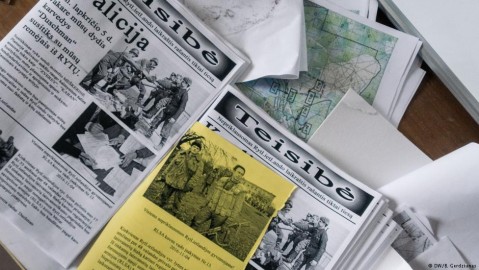 Russian pamphlets. Photo: B. Gerdziunas / Deutsche Welle