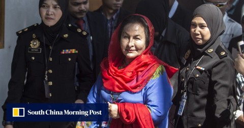 Former Malaysian Prime Minister Najib Razak's wife Rosmah Mansor arrives at court. Photo: AP