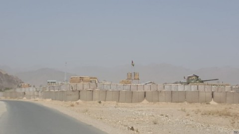 A fortified compound used by the army and district administration is seen in Khak-e-Jabbar. Photo: A. Tanzeem/VOA