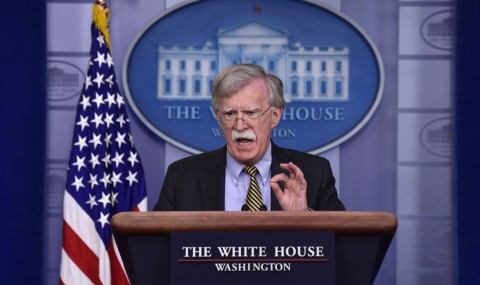 National Security Adviser John Bolton speaks during a briefing at the White House in Washington Wednesday, Oct. 3, 2018. Photo: Susan Walsh / AP