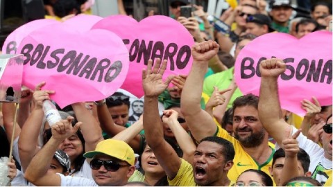 Bolsonaro leading presidential rally in Brazil