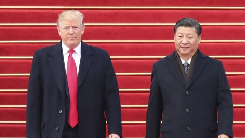 President Trump with Chinese President Xi Jinping during their Beijing meeting in November 2017. Photo: New China News Agency