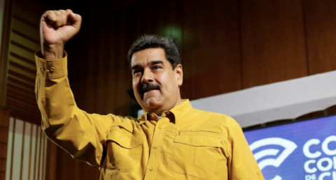 Venezuelan President Nicolas Maduro attends an event with workers in Caracas, Oct. 11, 2018. Photo: Miraflores Palace/Handout via Reuters
