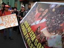 Keiko supporters marching in Peru