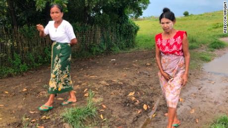 Rakhine Buddhist villagers are now the only ones left in Inn Din, which used to have a population of 7,000 people, 90% of them Rohingya. Photo: CNN