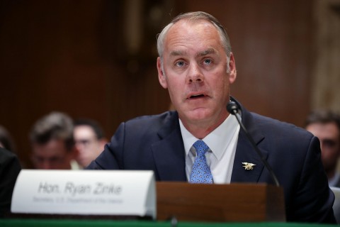 The tribe asked to file an amended complaint against Interior Secretary Ryan Zinke, including the political interference claim, as well as arguments that appear aimed at overcoming the technical issues that led their initial complaint to be dismissed. Photo: Chip Somodevilla/Getty Images