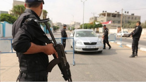 Policías palestinos en la franja de Gaza en 2017