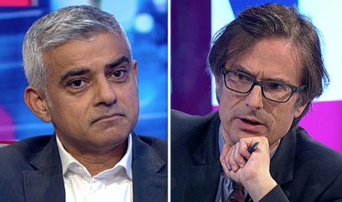 Brexit news: Robert Peston clashed with Sadiq Khan over a second Brexit referendum. Image: ITV