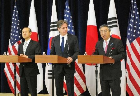 日米韓、対北朝鮮で連携強化示す　ワシントンで外務次官協議
